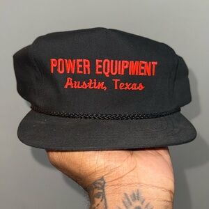 Black Cap with Red Embroidery